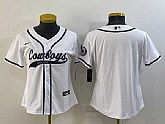 Youth Dallas Cowboys Blank White With Patch Cool Base Stitched Baseball Jersey,baseball caps,new era cap wholesale,wholesale hats